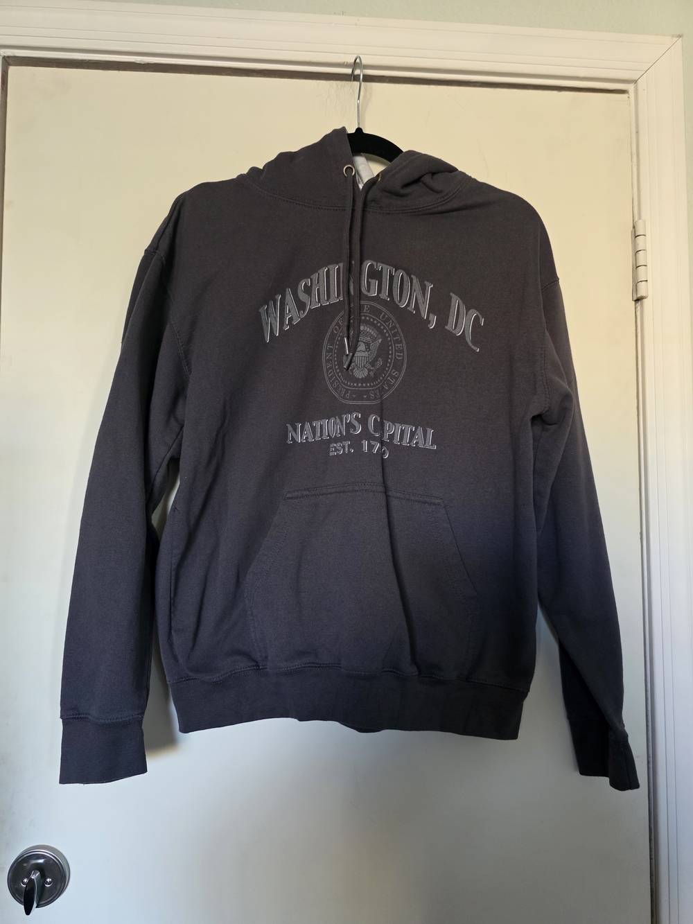 Washington, DC Graphic Hoodie - Dark Gray Casual Pullover